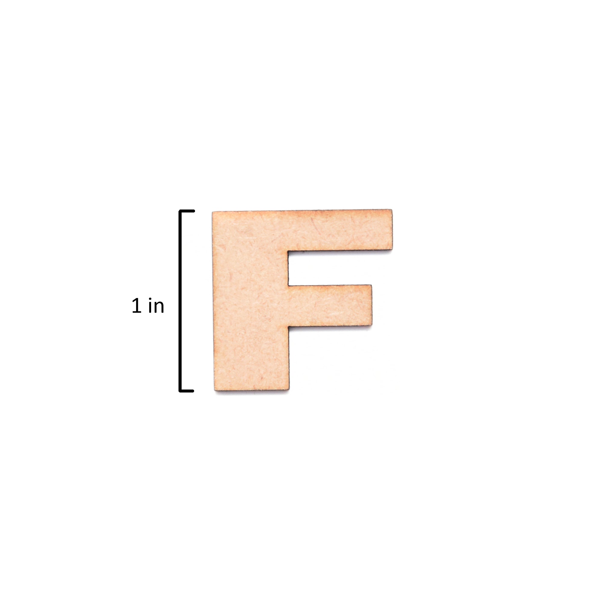 MDF Alphabet Upper Case F 1Inch 2Mm Thick 1Pc