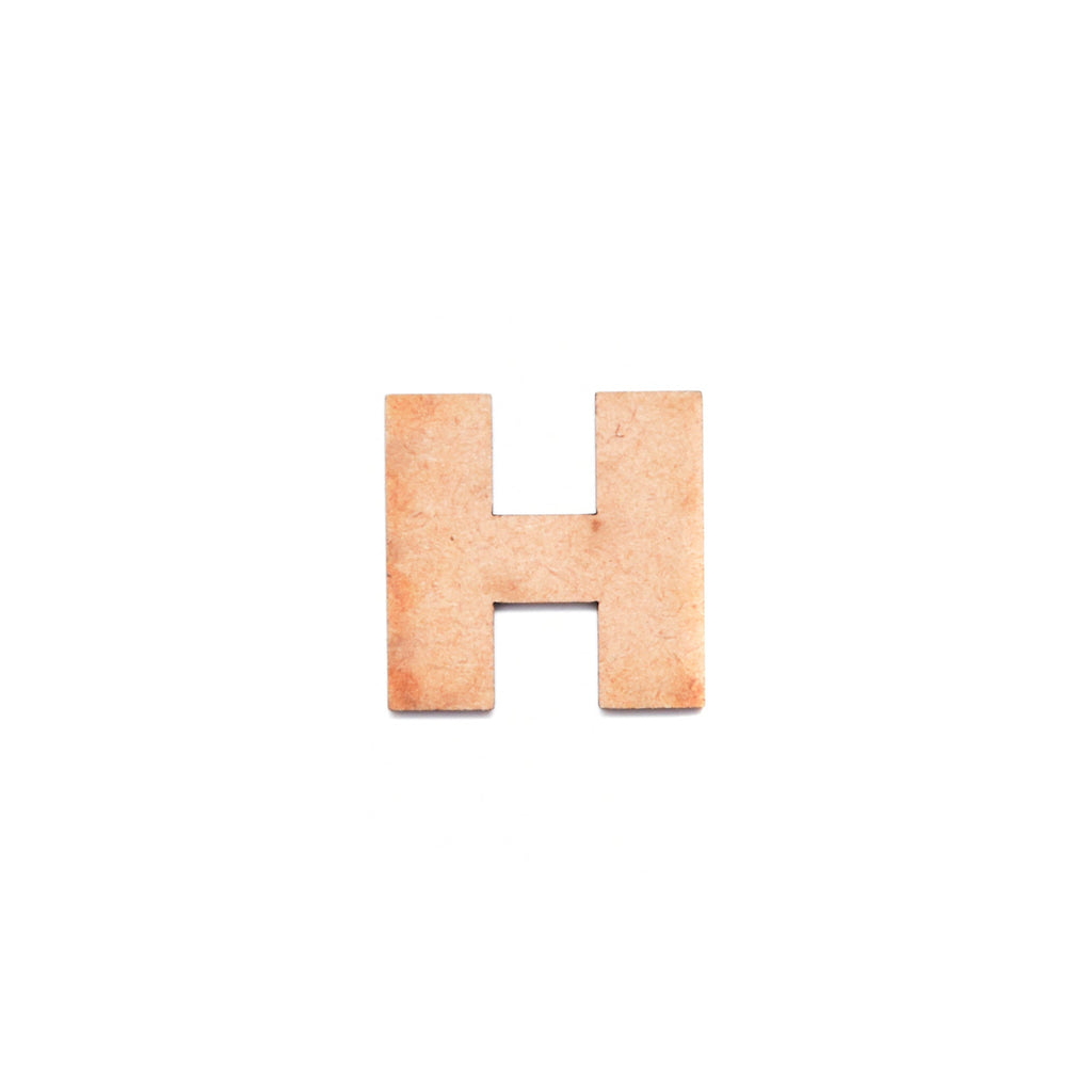 MDF Alphabet Upper Case H 1Inch 2Mm Thick 1Pc