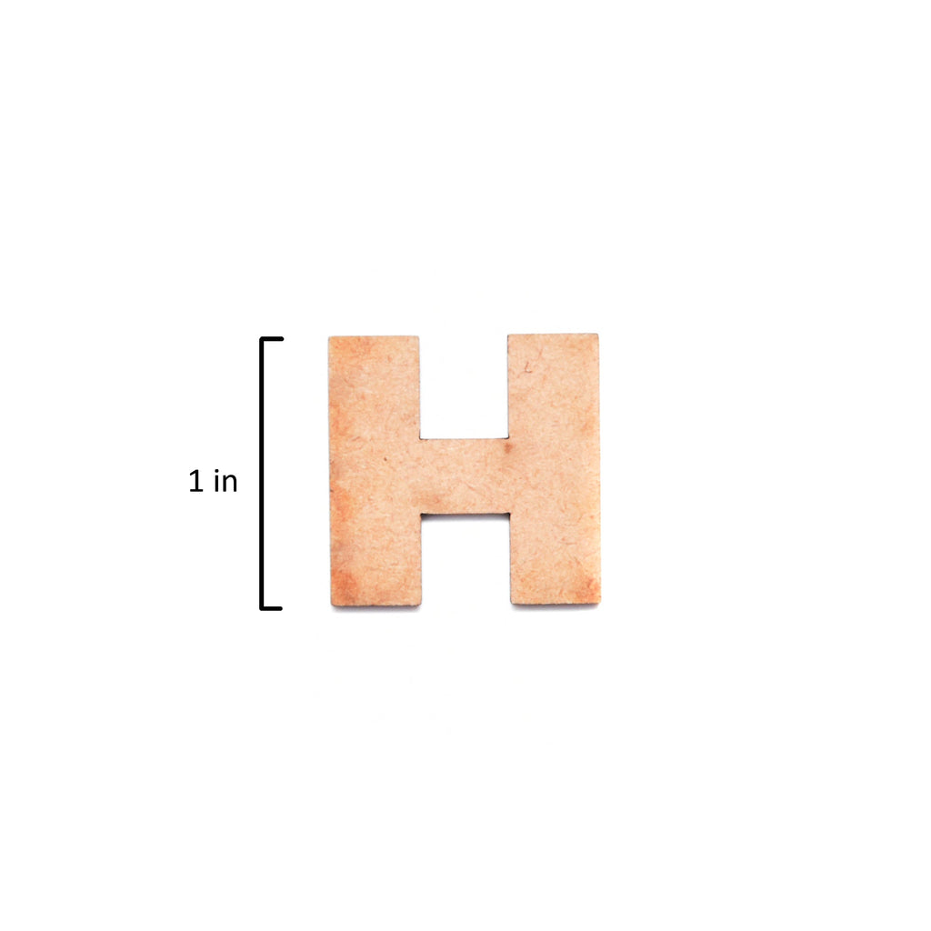 MDF Alphabet Upper Case H 1Inch 2Mm Thick 1Pc