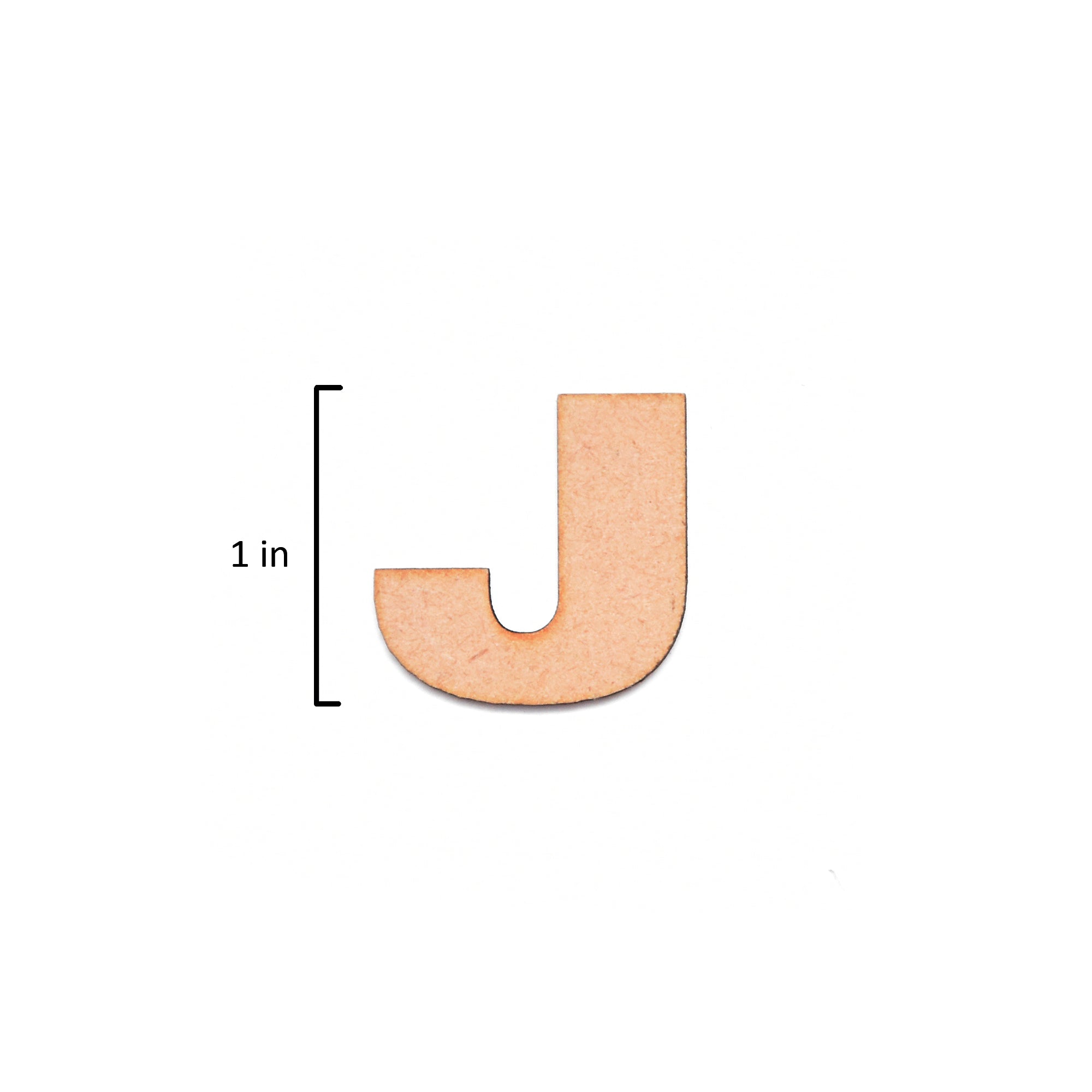 MDF Alphabet Upper Case J 1Inch 2Mm Thick 1Pc