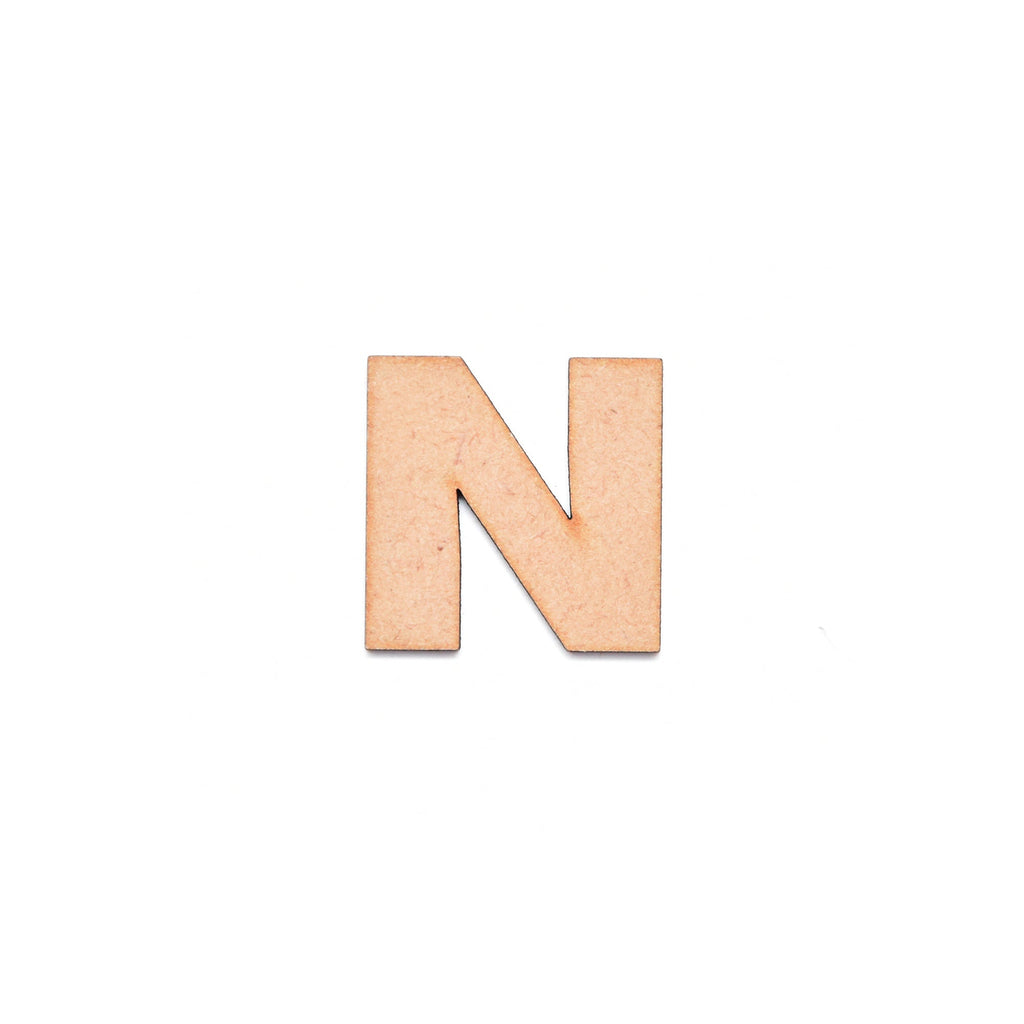 MDF Alphabet Upper Case N 1Inch 2Mm Thick 1Pc