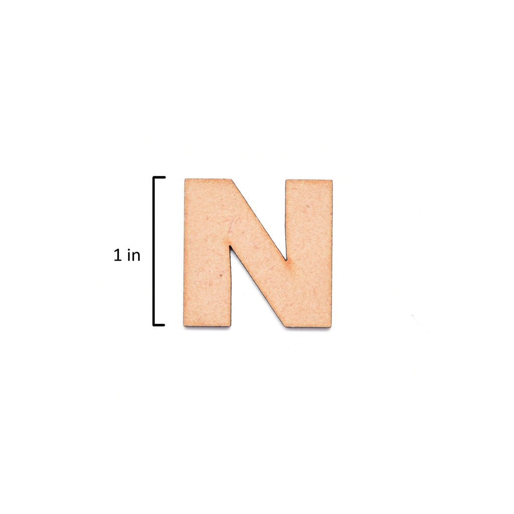 MDF Alphabet Upper Case N 1Inch 2Mm Thick 1Pc