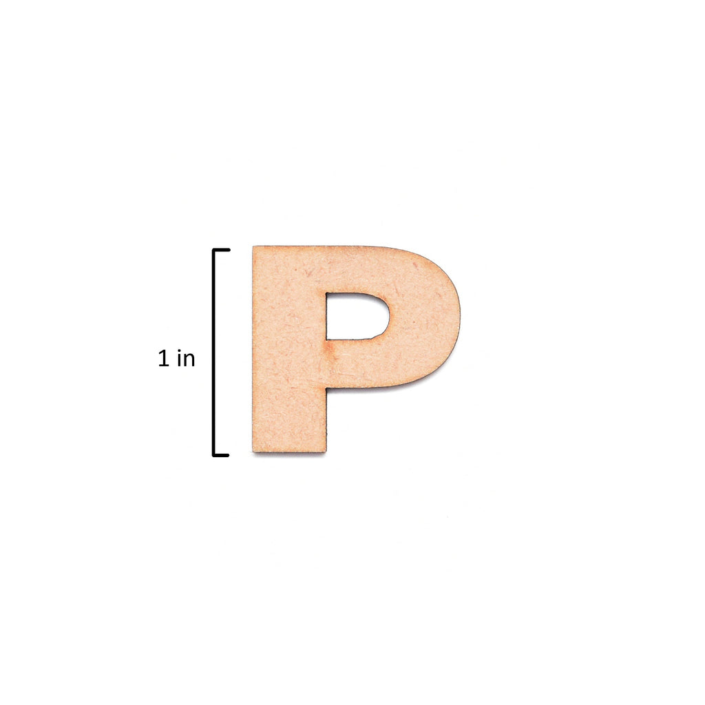 MDF Alphabet Upper Case P 1Inch 2Mm Thick 1Pc