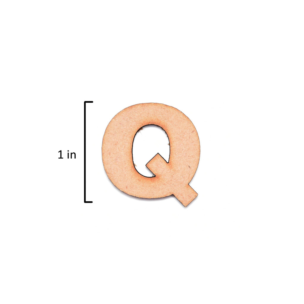 MDF Alphabet Upper Case Q 1Inch 2Mm Thick 1Pc