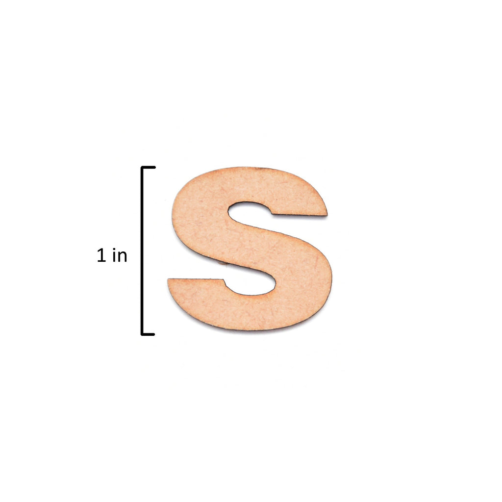MDF Alphabet Upper Case S 1Inch 2Mm Thick 1Pc