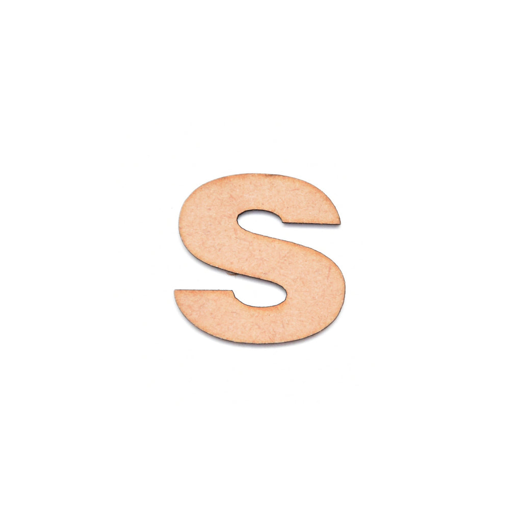 MDF Alphabet Upper Case S 1Inch 2Mm Thick 1Pc