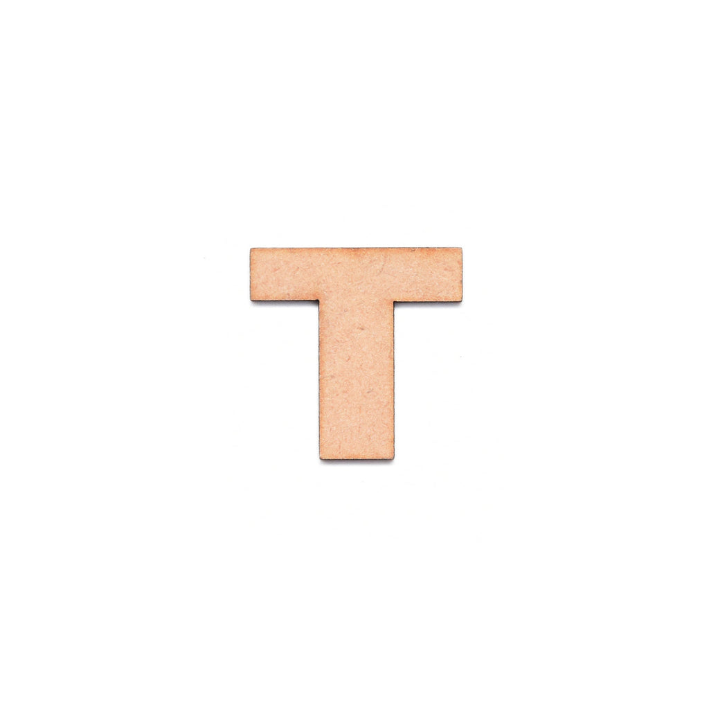 MDF Alphabet Upper Case T 1Inch 2Mm Thick 1Pc