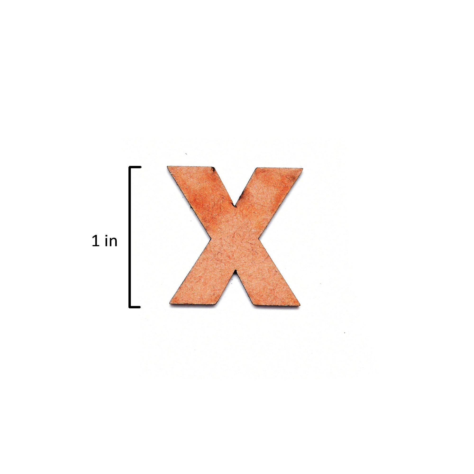 MDF Alphabet Upper Case X 1Inch 2Mm Thick 1Pc