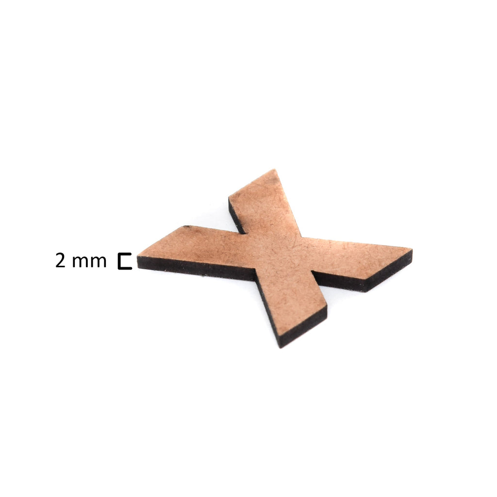 MDF Alphabet Upper Case X 1Inch 2Mm Thick 1Pc