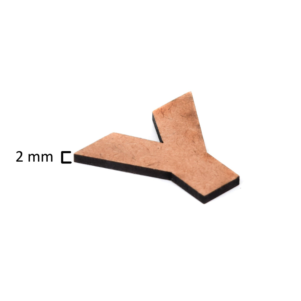 MDF Alphabet Upper Case Y 1Inch 2Mm Thick 1Pc