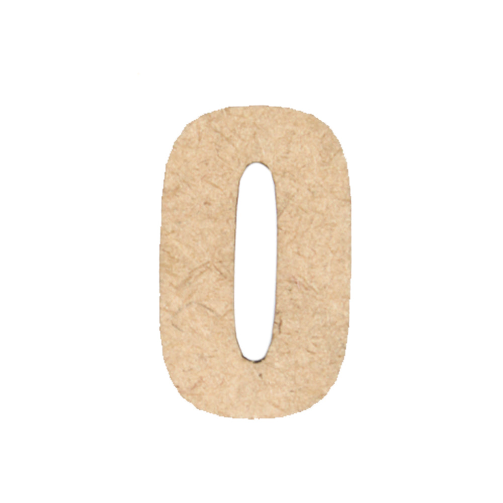 MDF Numerical 0 1inch 2mm Thick 1pc