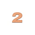 MDF Numerical 2 1inch 2mm Thick 1pc
