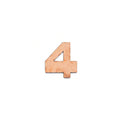 MDF Numerical 4 1inch 2mm Thick 1pc