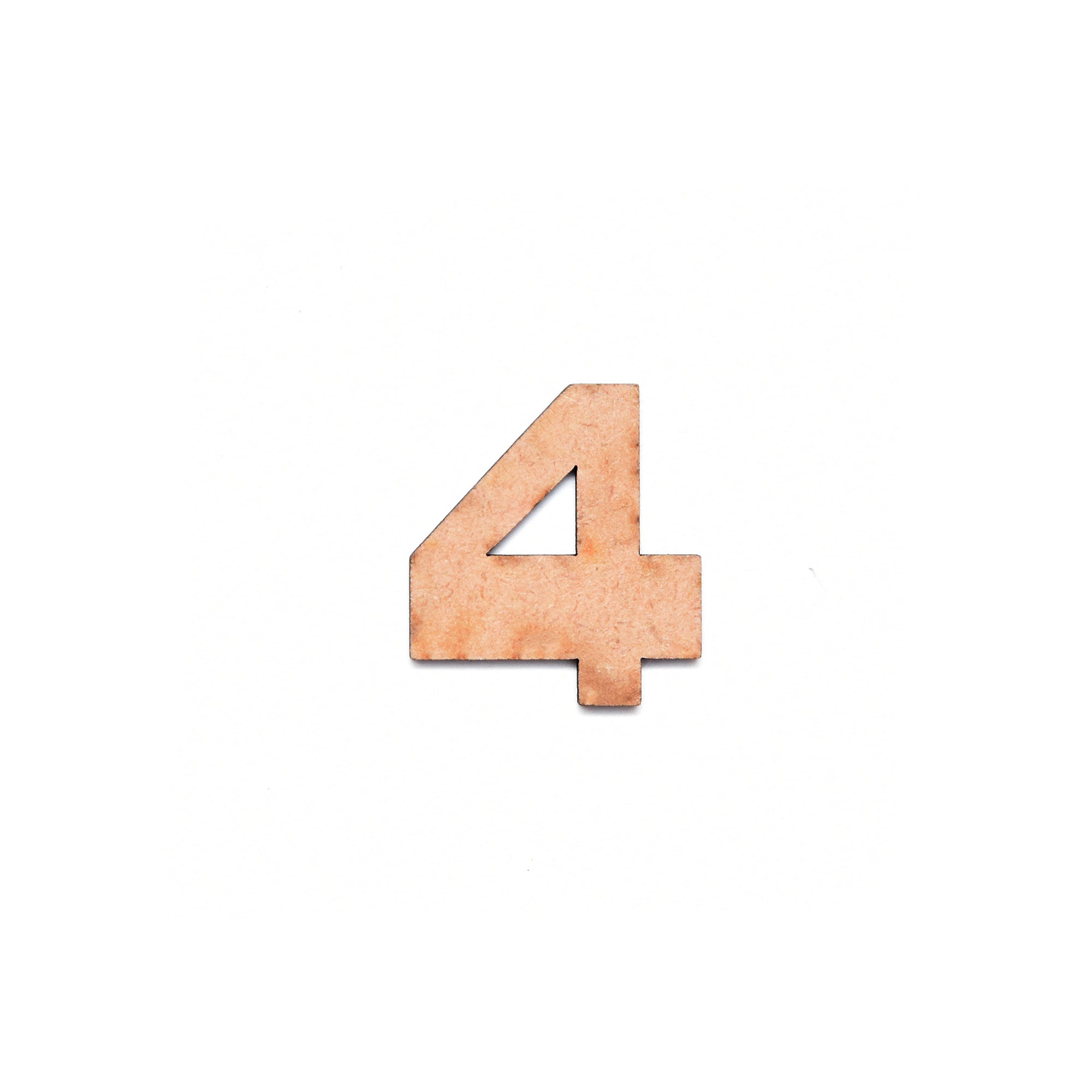 MDF Numerical 4 1inch 2mm Thick 1pc