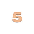 MDF Numerical 5 1inch 2mm Thick 1pc