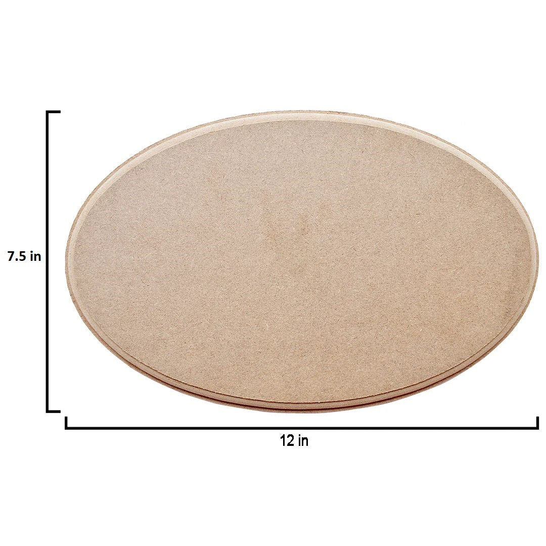MDF Designer Blank Oval 8.5 X 12Inch 12Mm Thick 1Pc Lb