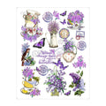 Deco Transfer Sheet Lavender Blossoms 10Inch X 7.5Inch 1Pc Lb