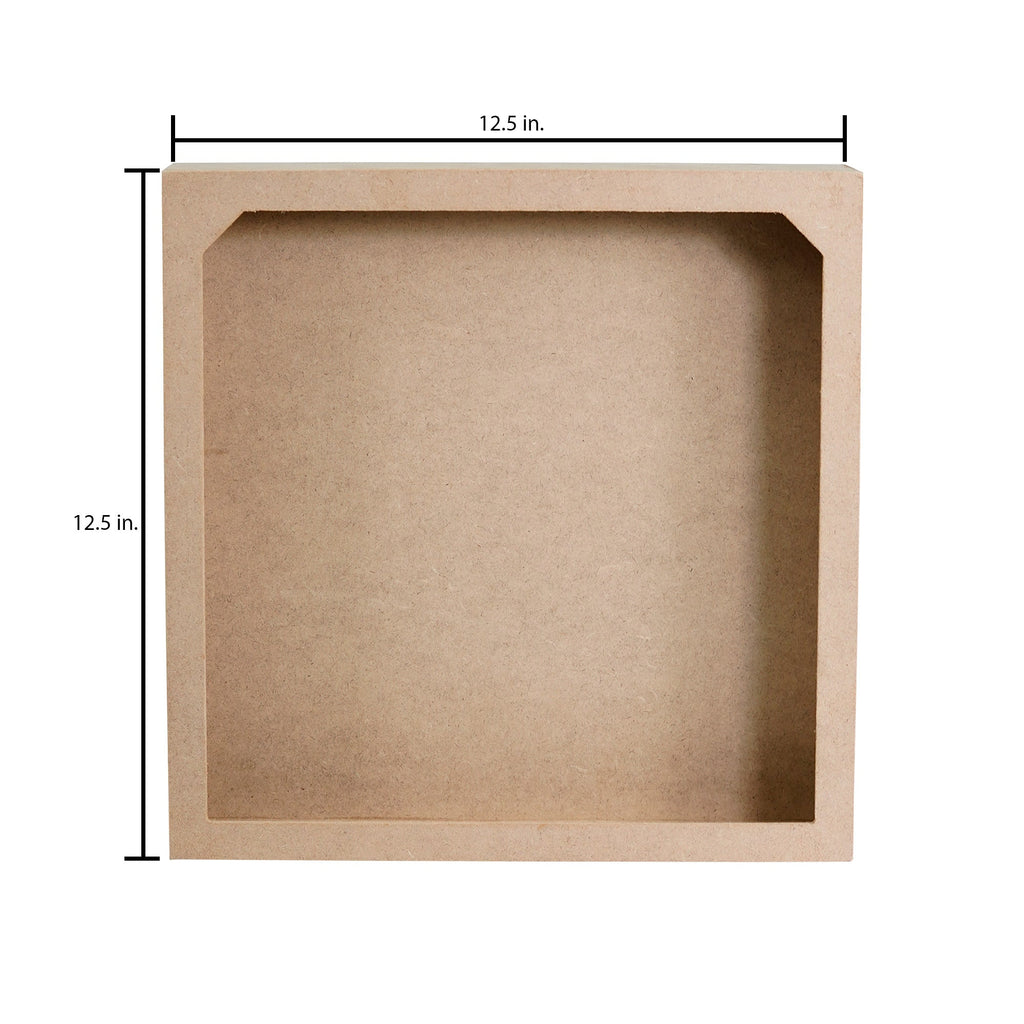 MDF Shadow Box Shadow Box W12.5 X H12.5 X D2.3Inch 2.9Mm Thick 1Pc Lb