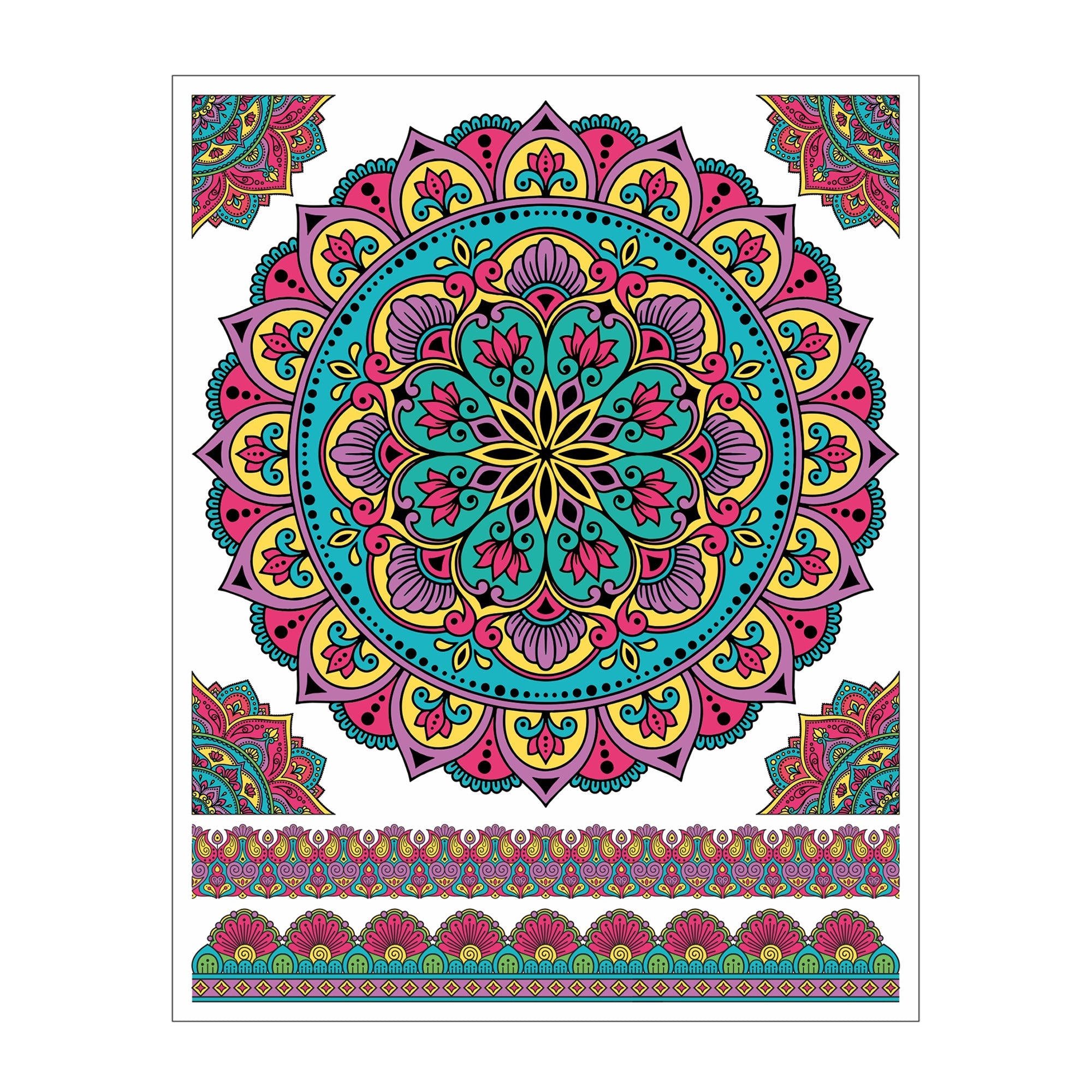 Deco Transfer Sheet Magnifique Mandala 10Inch X 7.5Inch 1Pc Lb