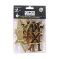Clock Mirror Acrylic Roman Numbers Gold 1Inch 2.7Mm Thick 12pc
