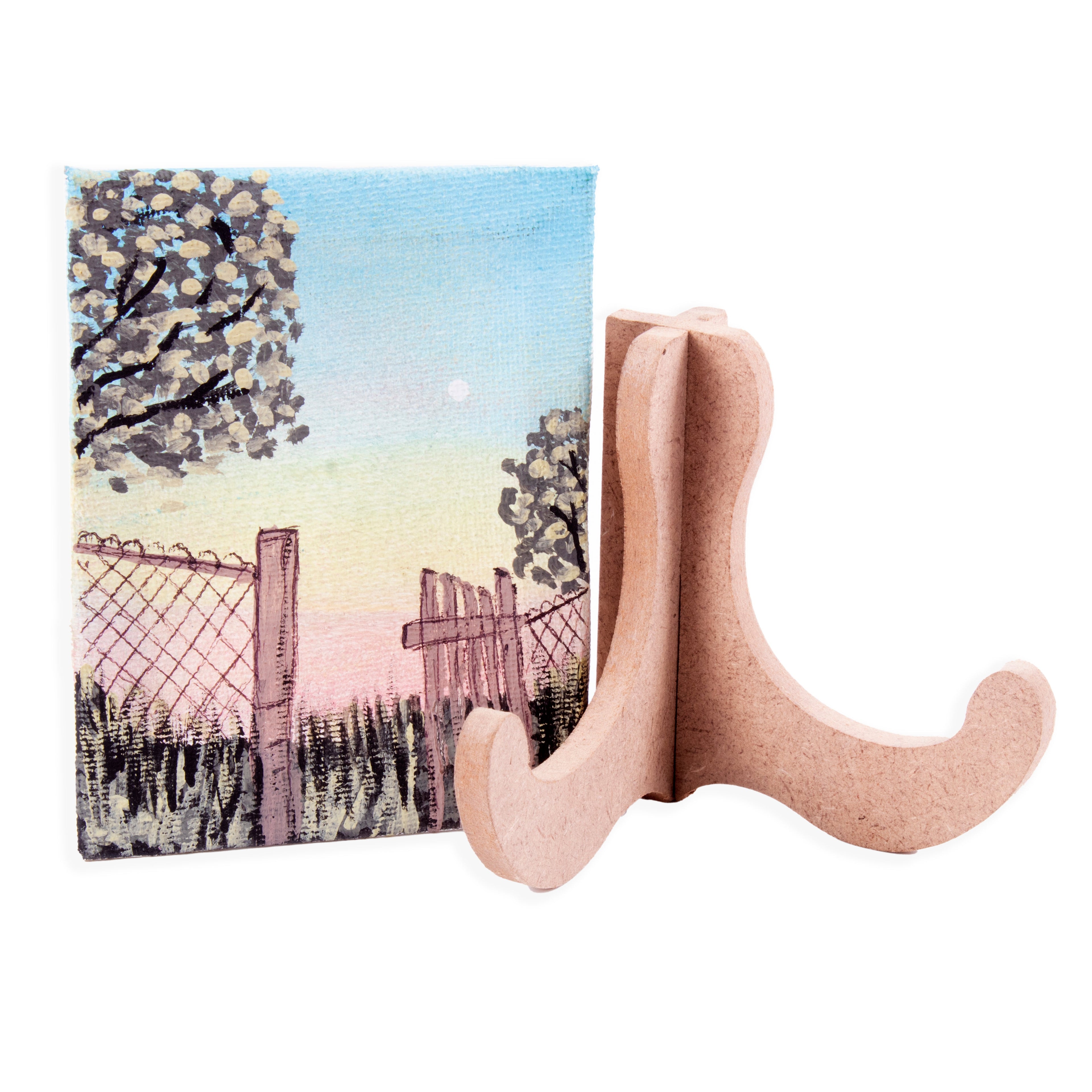 MDF Interlocking Display Stand 3 X 3Inch 5.5Mm Thick Pack Of 4Pc Sw Lb