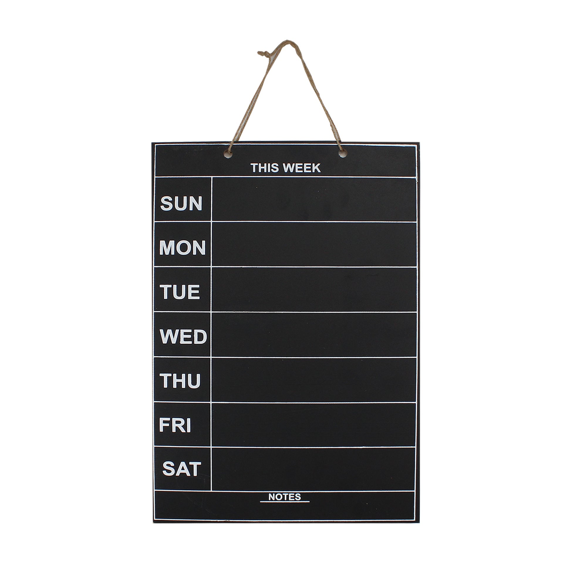 Creative Hanging Chalk Board Weekly Planner W9 X H14Inch 5.5Mm Thick 1Pc Pb Lb