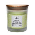 Scented Wax Glass Candle With Wooden Lid Royal Gardenia 1Pc