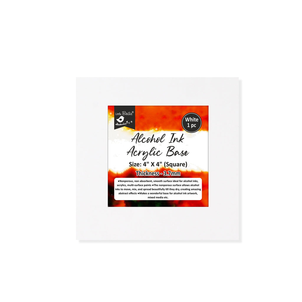 Acrylic Base White 3.7Mm Thickness 4Inch X 4Inch 1Pc Shrink Lb