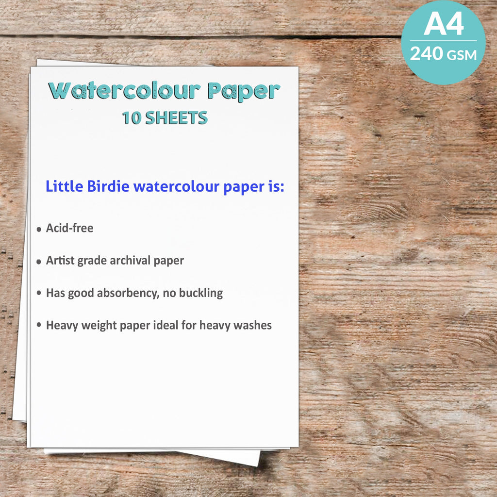 Premium Watercolour Paper 240Gsm A4 10 Sheets