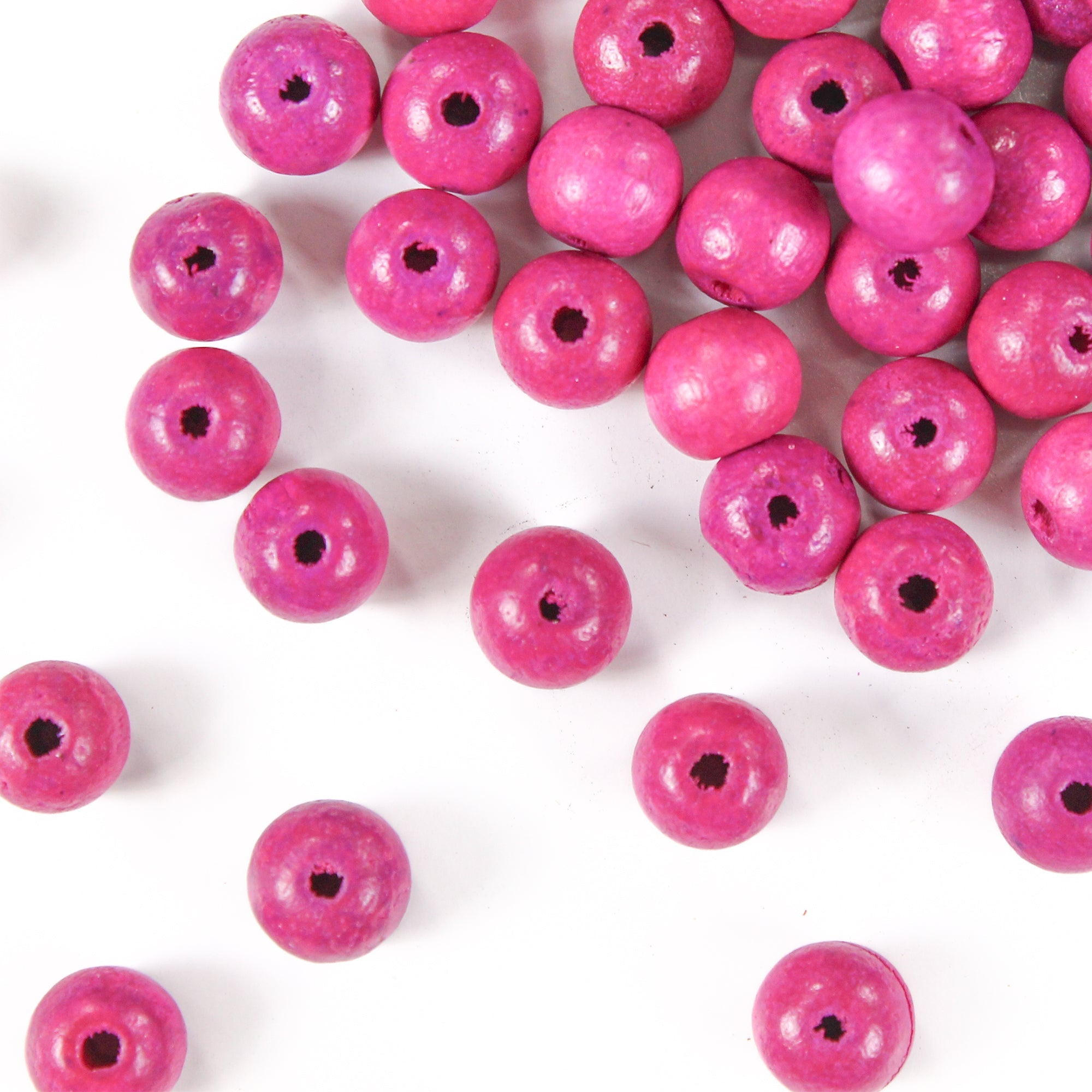 Wooden Beads 8Mm Pink 12G Ib