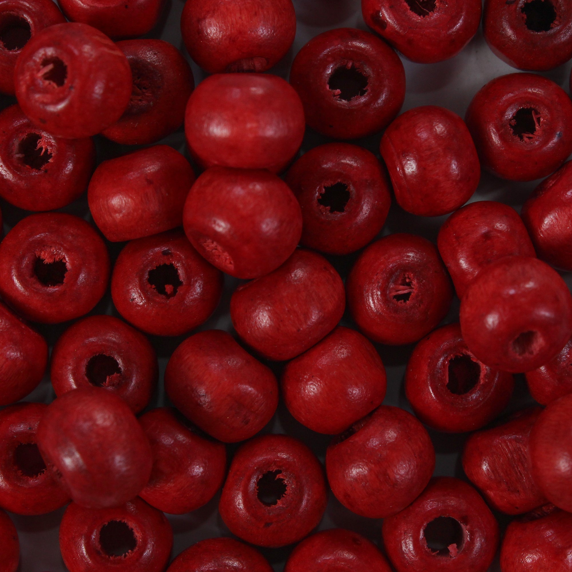 Wooden Beads 8Mm Red 12G Ib