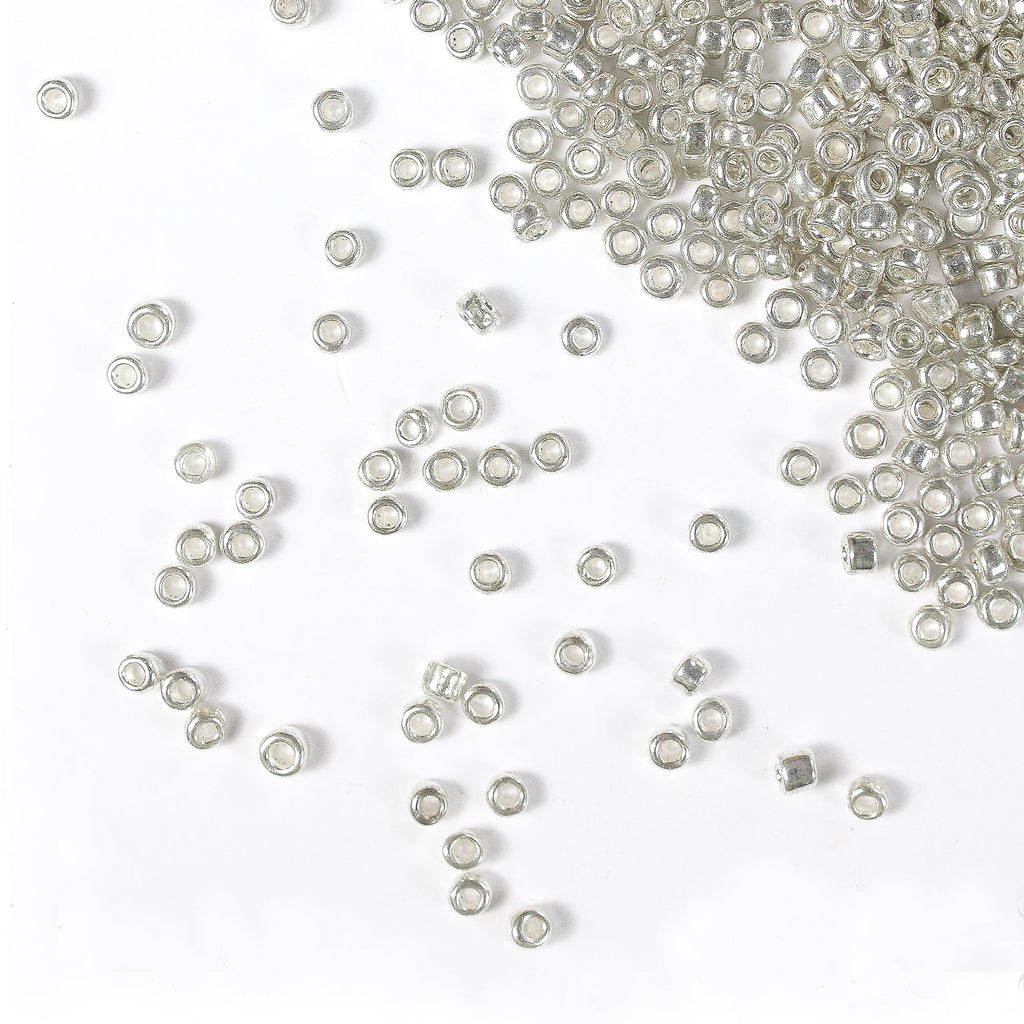 Seed Beads Silver 4Mm 30Gm