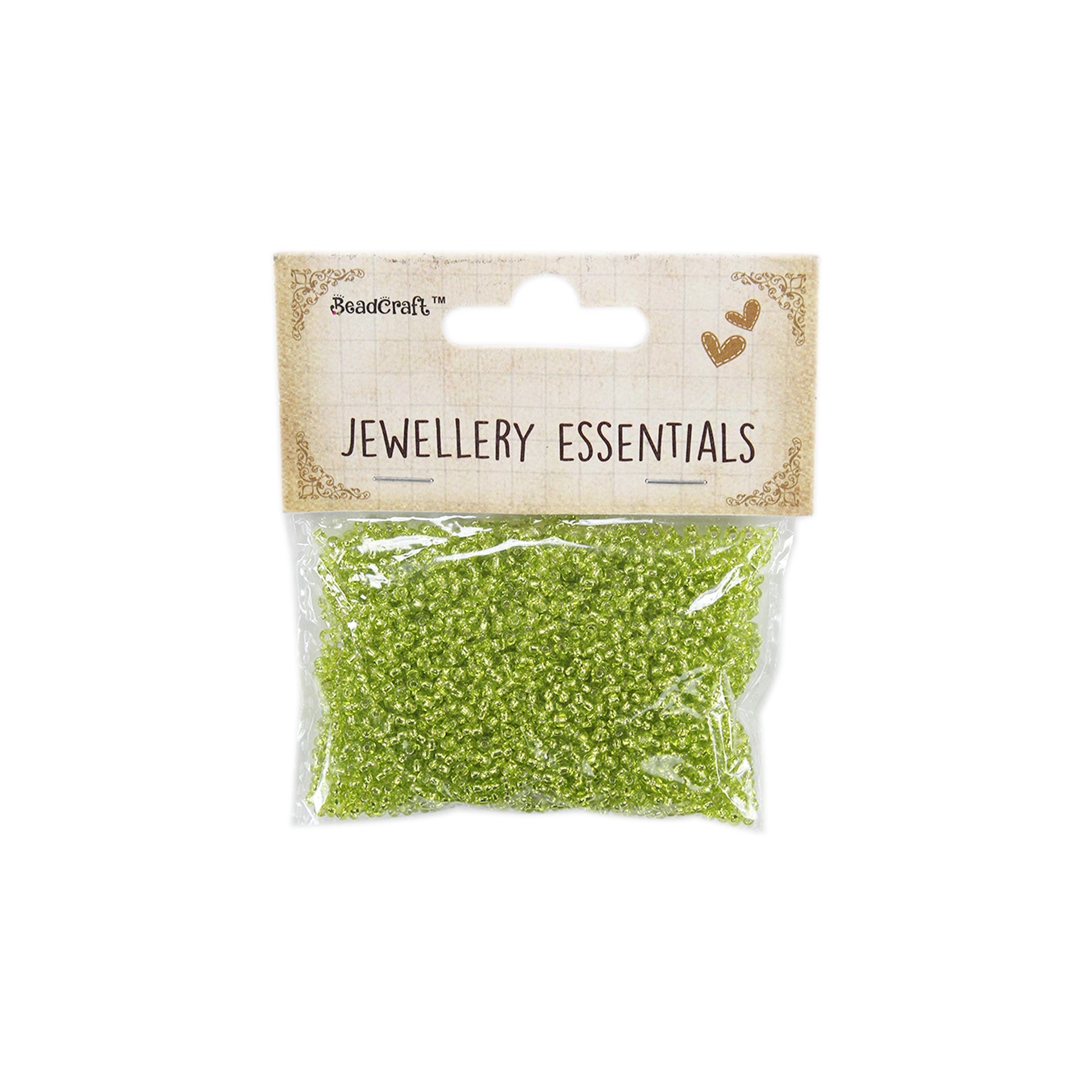 Seed Beads Transparent Green 0.5Mm 30Gm