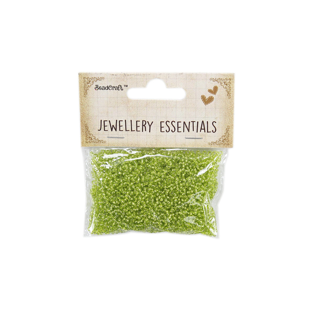Seed Beads Transparent Green 0.5Mm 30Gm