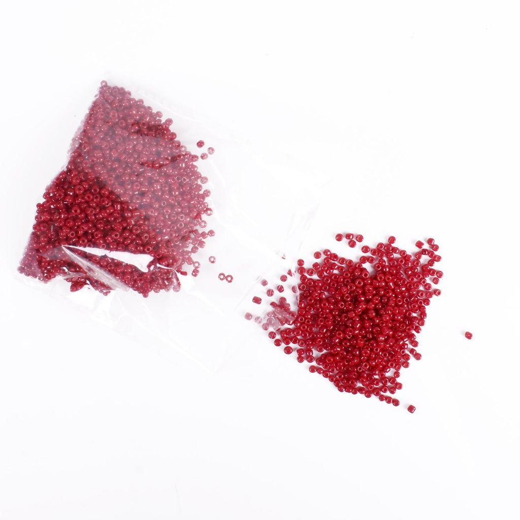 Seed Beads Opaque Maroon 2Mm 30Gm