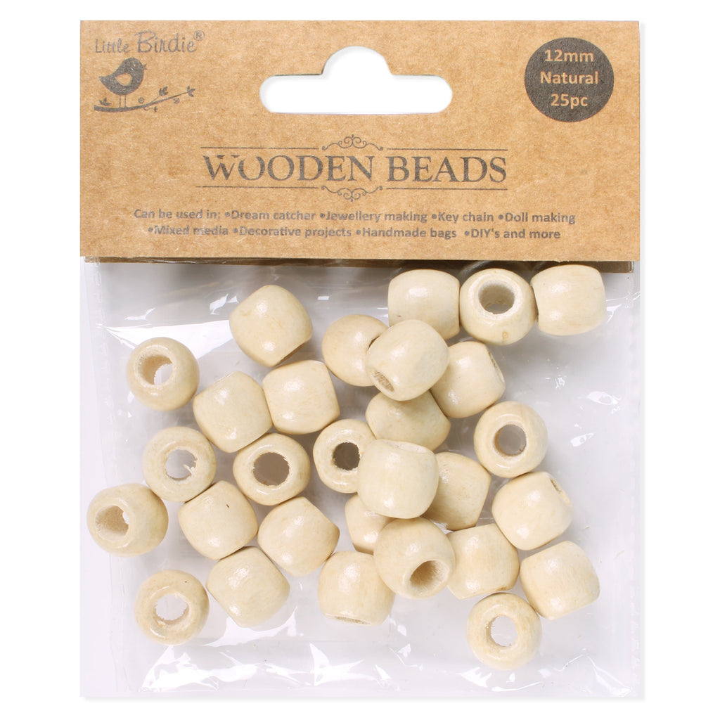 Wooden Beads 12Mm Oval Polished 25Pcs