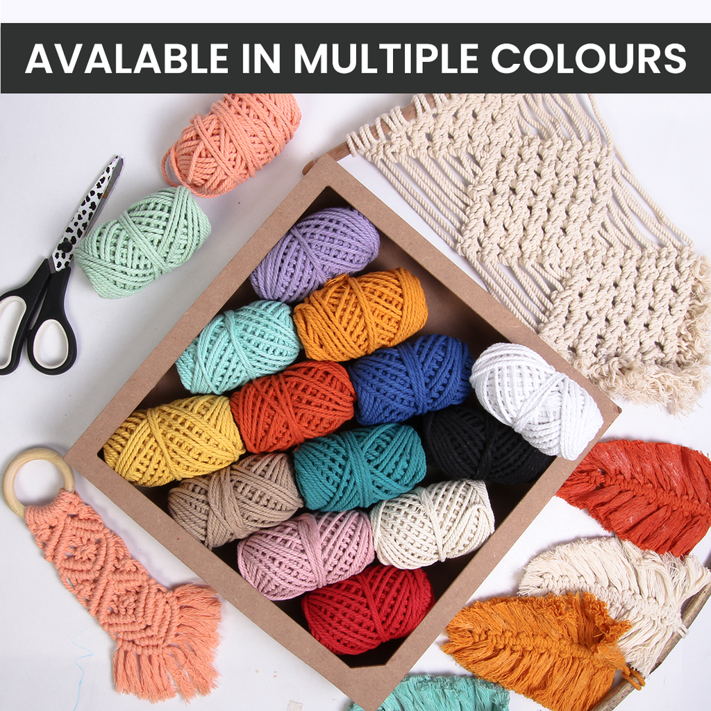 Macrame Cotton Twisted Cord - Apple Green 3mm 3Ply 25Mtr 1Roll