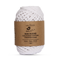 Macrame Cotton Twisted Cord - Milky White 3mm 3Ply 25Mtr 1Roll