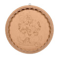MDF Pre Marked Charming Ganesha With D Ring Hanging Hook 8Inch Dia 1Pc
