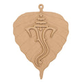 MDF Pre Marked Ganesha On Leaf With Hanging Hole Approx 6 X 8Inch 1Pc