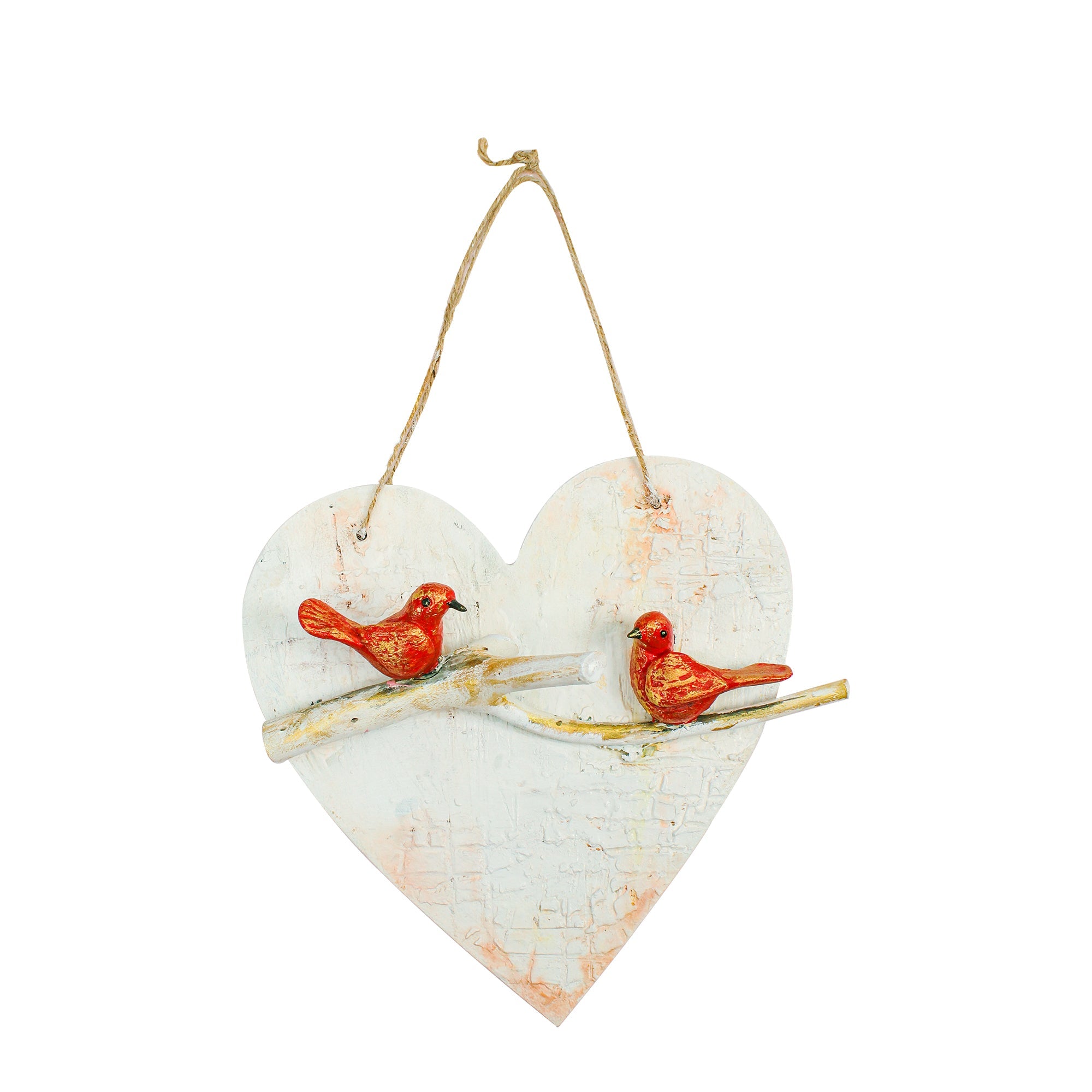 MDF Hanging Heart With Jute Twine 8 X 8Inch 5.5Mm Thick 1Pc Pb Lb