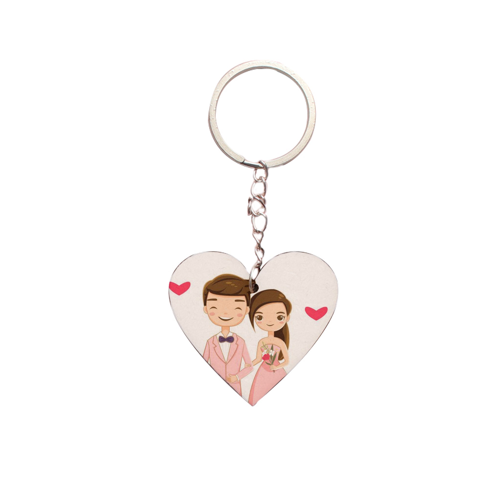 MDF Keychain Hearts 1.9mm Thick 5pcs