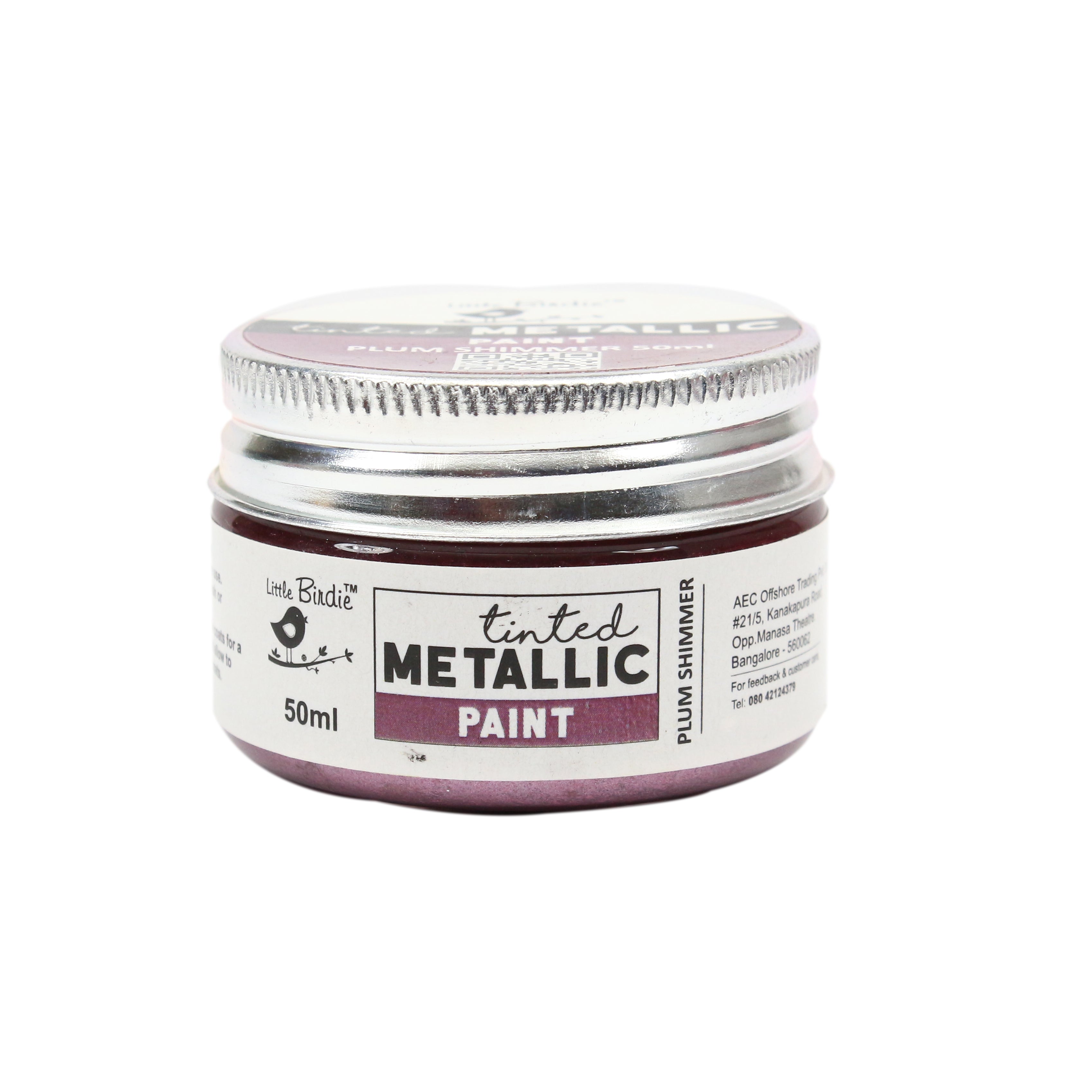 Tinted Metallic Paint Plum Shimmer 50Ml Bottle Lb - VC