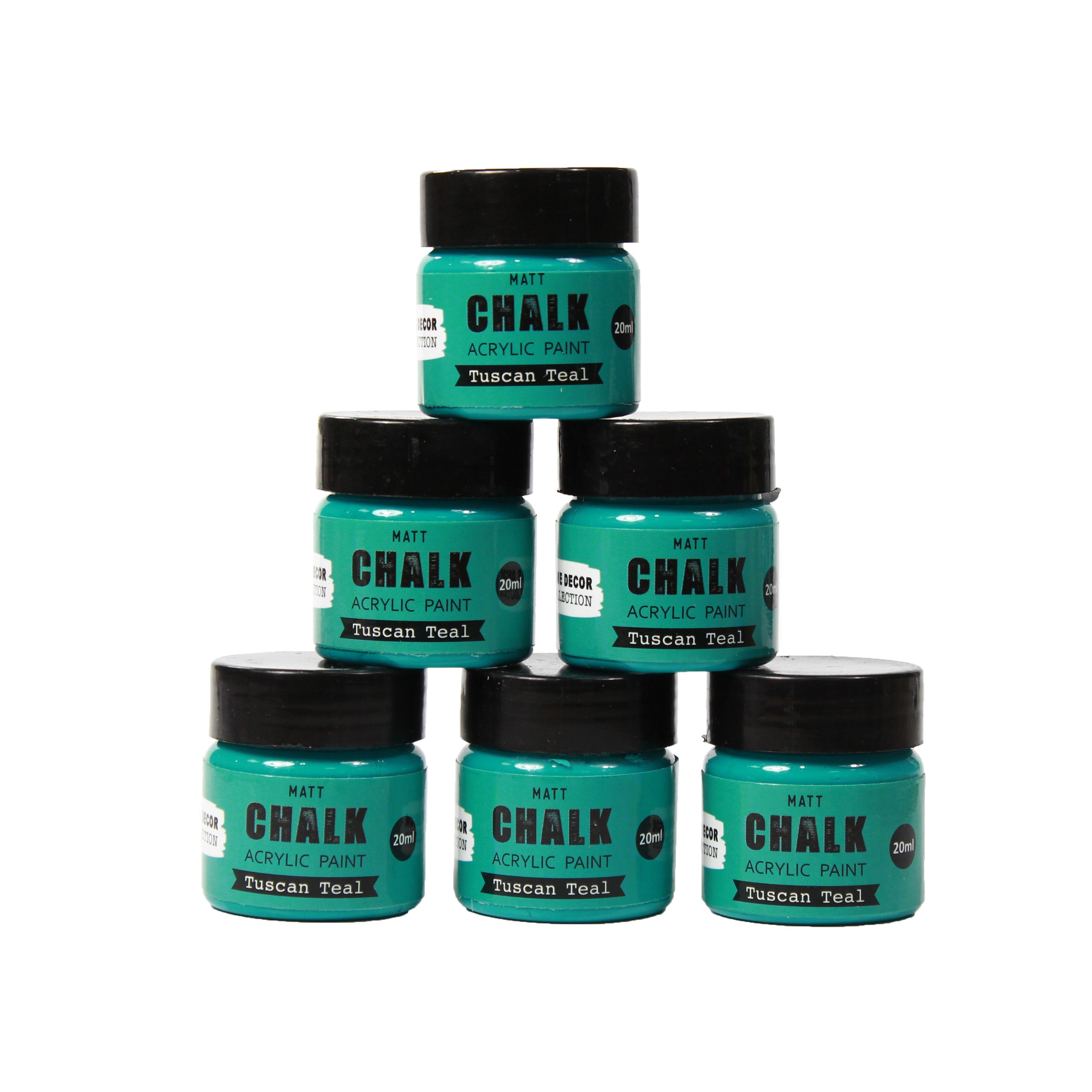 Little Birdie Share Pack Home Decor Chalk Paint - Tuscan Teal, 20ml, 6pc