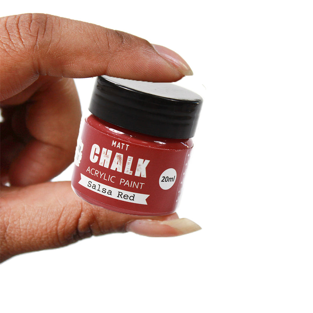 Little Birdie Share Pack Home Decor Chalk Paint - Salsa Red, 20ml, 6pc