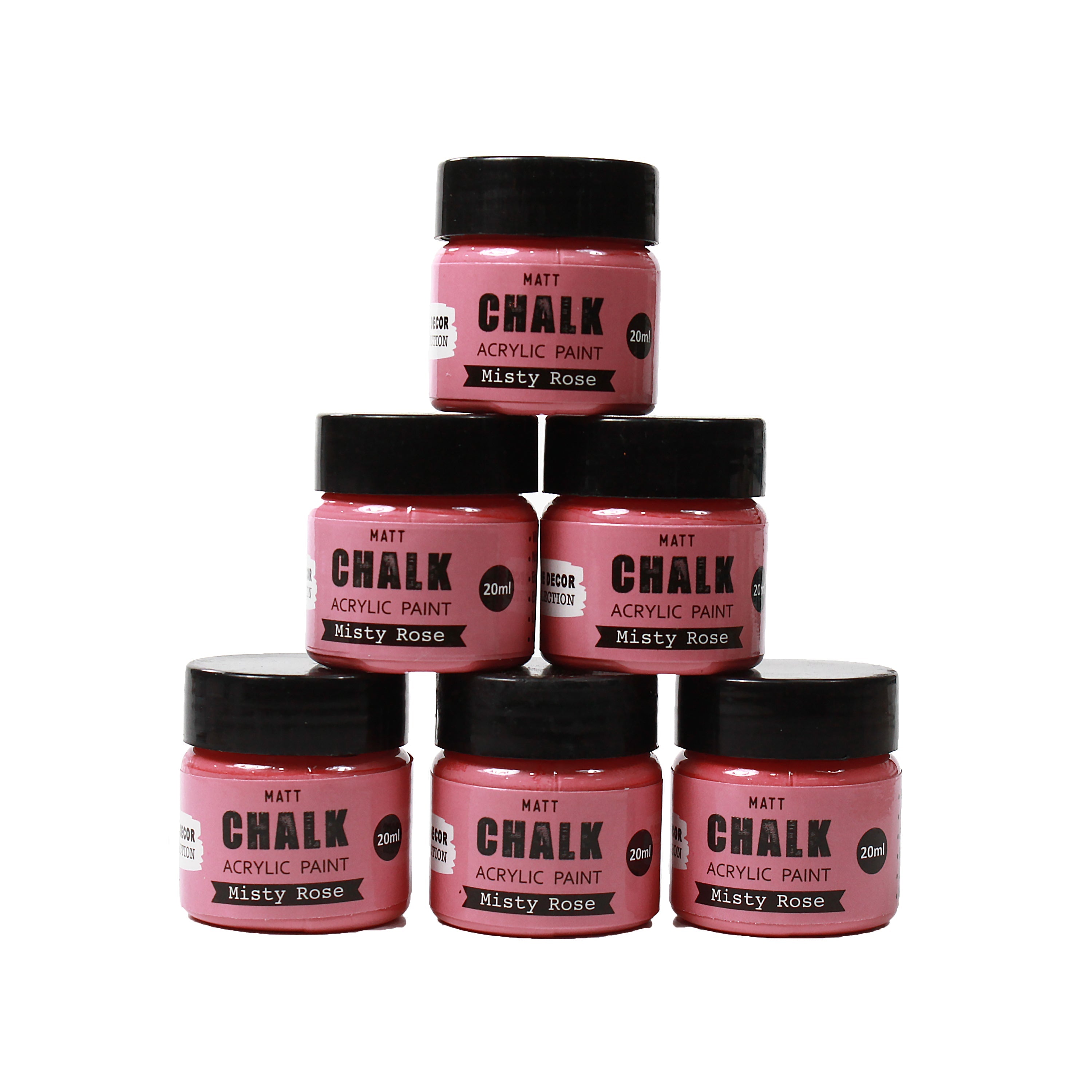 Little Birdie Share Pack Home Decor Chalk Paint - Misty Rose, 20ml, 6pc