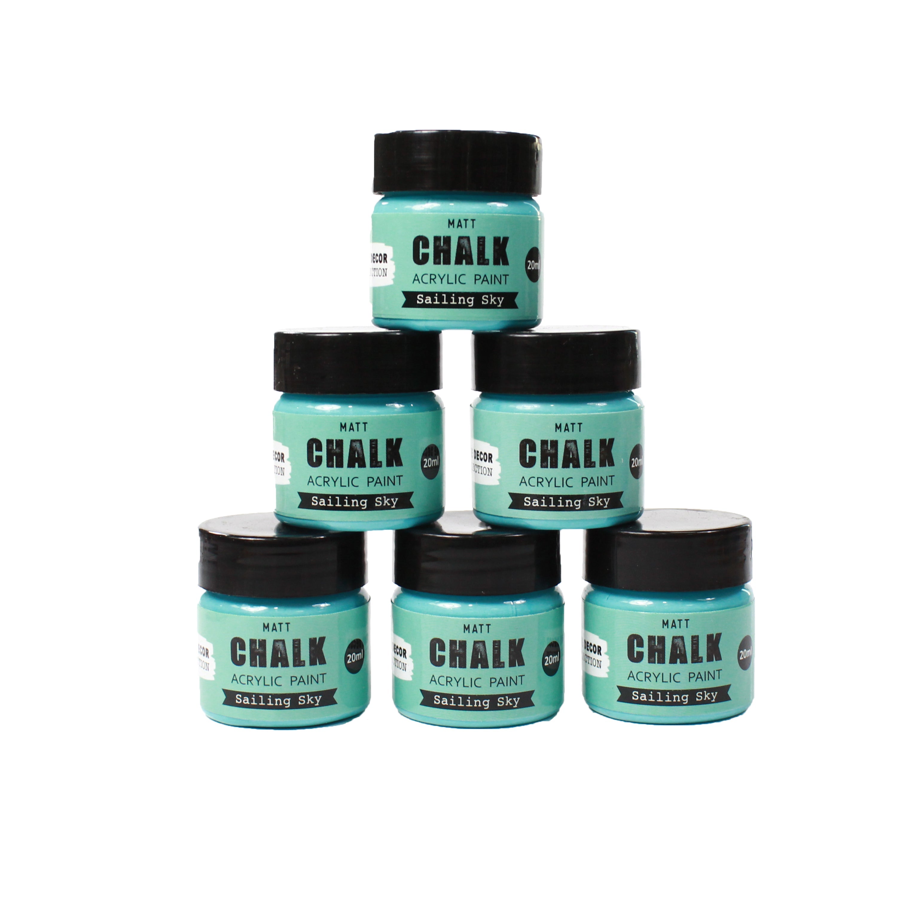 Little Birdie Share Pack Home Decor Chalk Paint - Sailing Sky, 20ml, 6pc