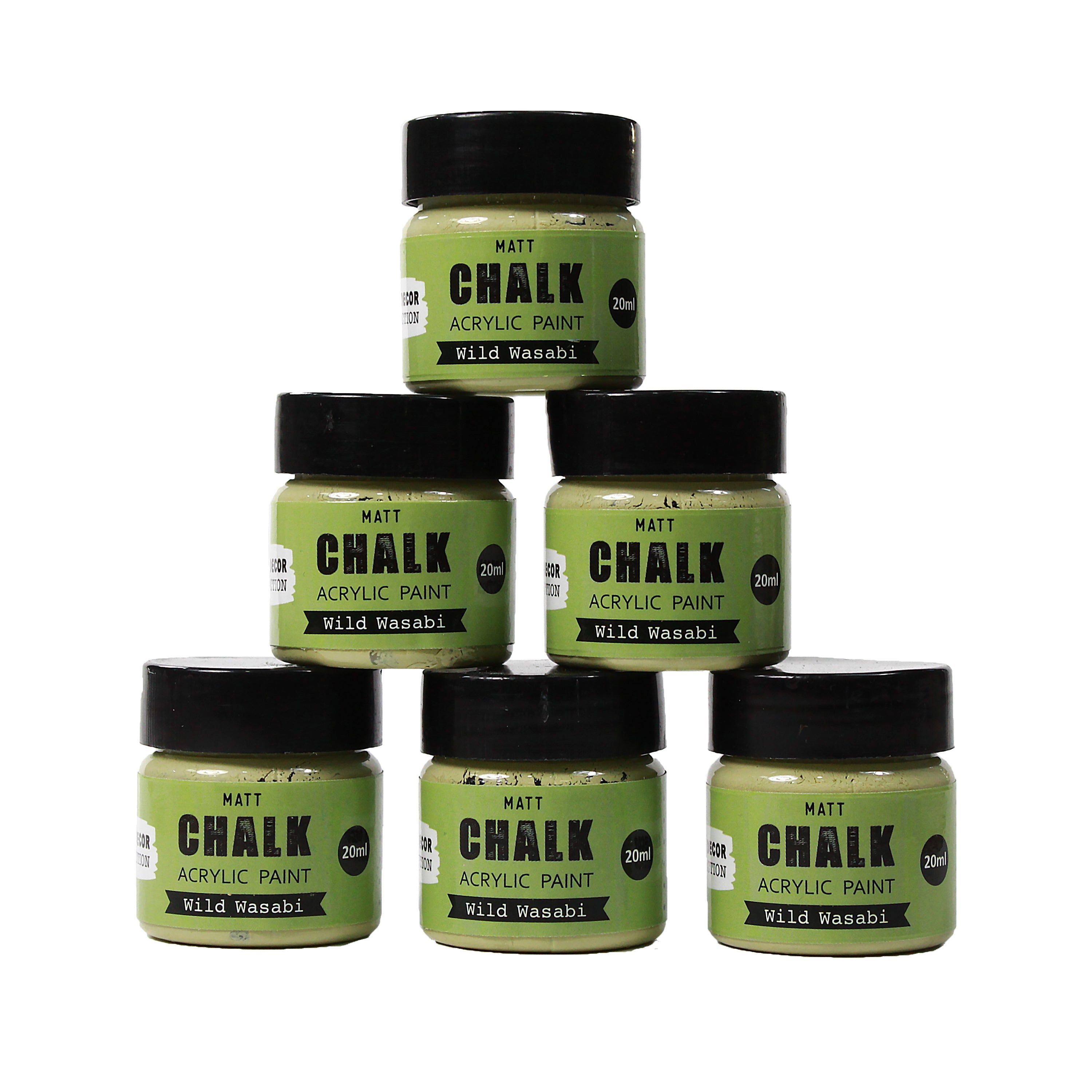 Little Birdie Share Pack Home Decor Chalk Paint - Wild Wasabi, 20ml, 6pc
