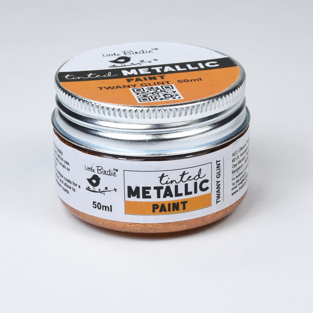 Tinted Metallic Paint Carribean Teal Bottle-50Ml
