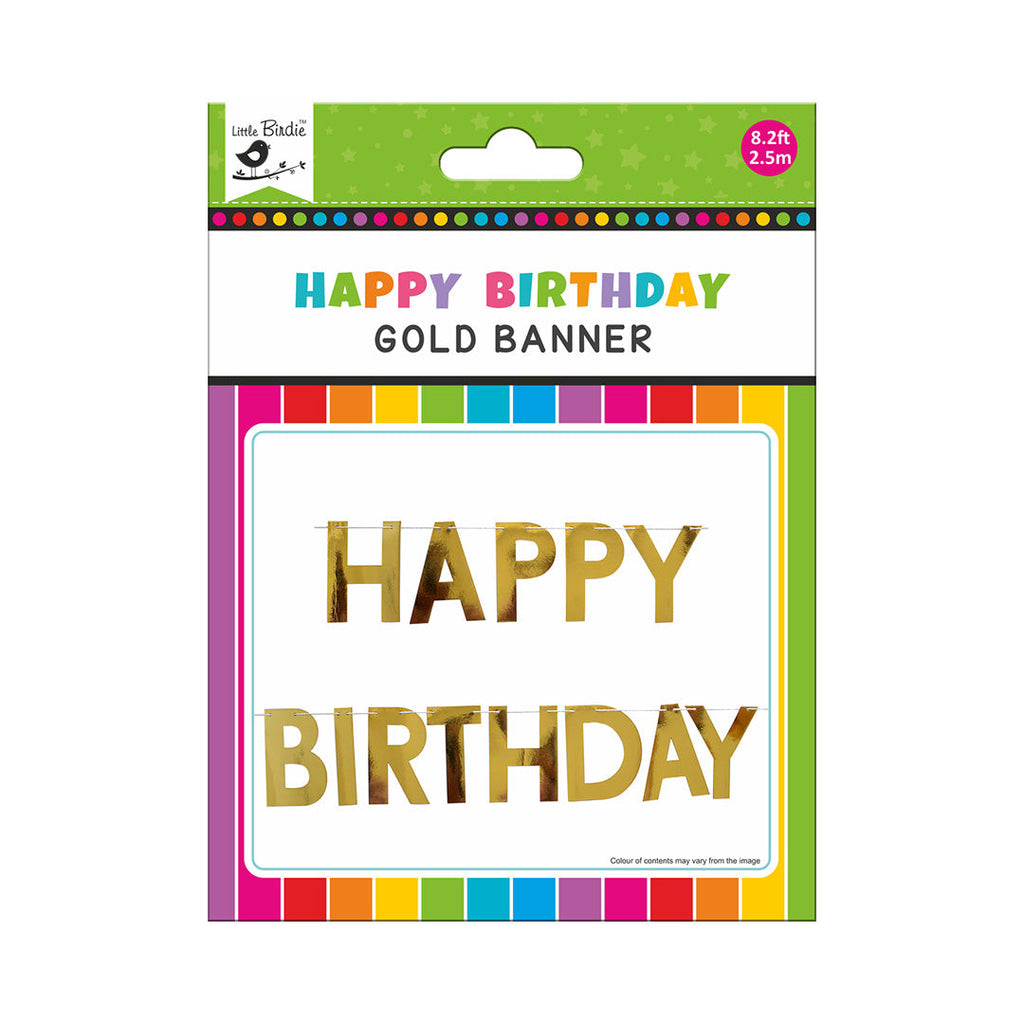 Happy Birthday Unicorn Banner 2.5M Thread 14Pcs Lb